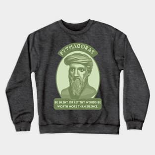 Pythagoras Portrait and Quote Crewneck Sweatshirt